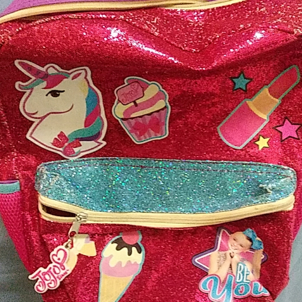 Jojo Siwa Pink Glitter Book Bag